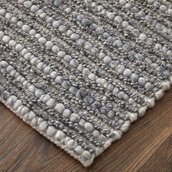 Feizy Rugs Herrick Handwoven Wool High-low Pile Rug – Contemporary Design To Elevate Your Home Décor Ivory,Gray Wool T36t8021gry000e10