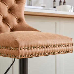 English Elm A&A Mid Century Dining Chair Set of 2 with Curved Ergonomic Walnut Back Upholstered Seat and Metal Legs W1143P195204 W1143P195204