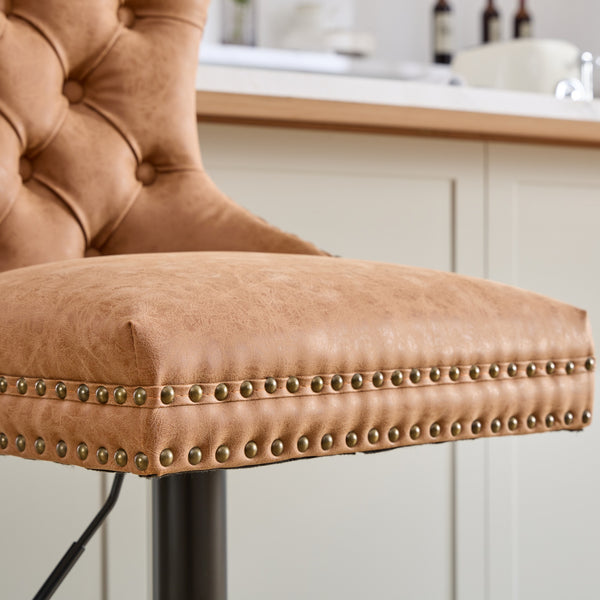 English Elm A&A Mid Century Dining Chair Set of 2 with Curved Ergonomic Walnut Back Upholstered Seat and Metal Legs W1143P195204 W1143P195204