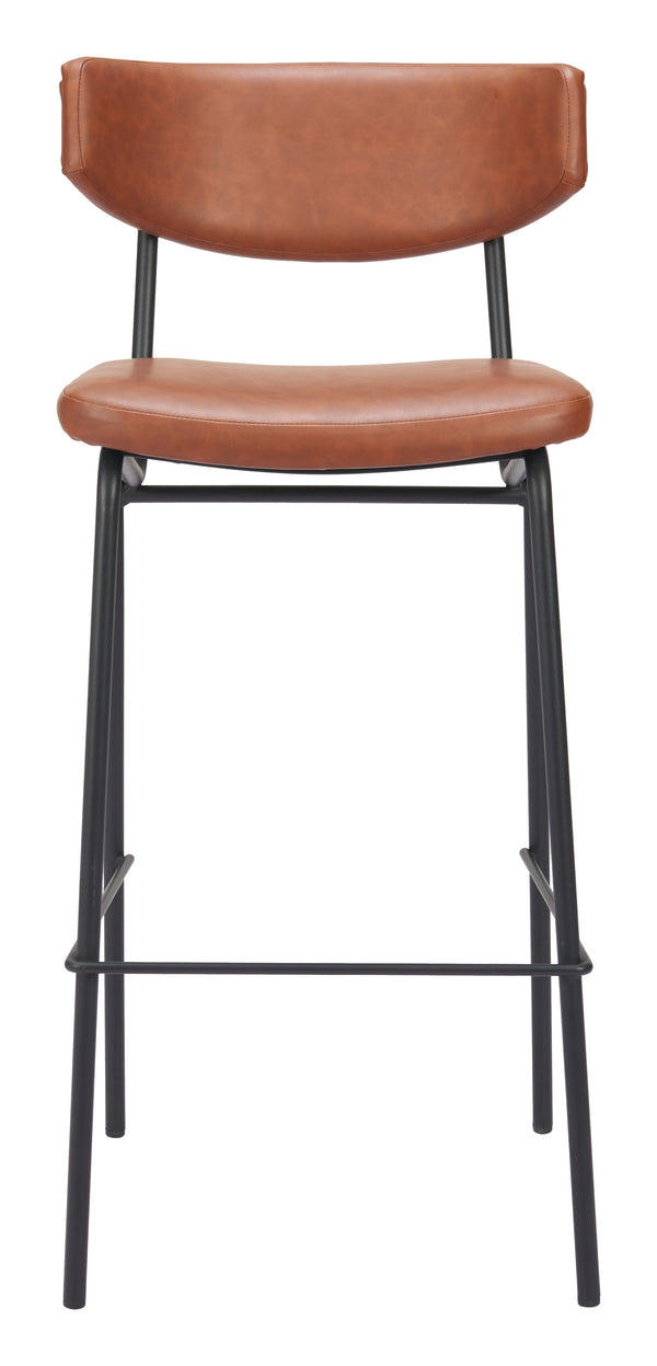 Charon Barstool - Set of 2 Vintage Brown 110260 Zuo Modern