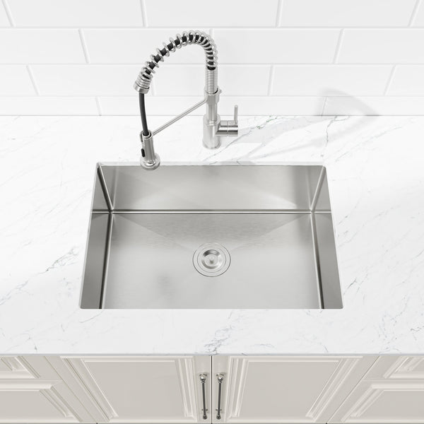 English Elm Stainless Steel Undermount Kitchen Sink Handmade 304 Grade Nano Gray Brushed Finish T3177P286043
