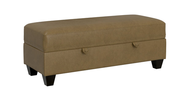 English Elm Wallace & Bay - Brown Storage Ottoman - Mocha Transitional Engineered Wood Bench with Hidden Storage, Easy-Care, 48.6" L B2709P212527