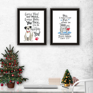 English Elm Trendy Decor 4u Pet Lover Typographic 2 Piece Framed Wall Art for Home B067P256638