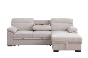 English Elm Helena Sherpa U-shaped Sectional with Double Chaise and Wood Trim for Family Rooms B2749S00350