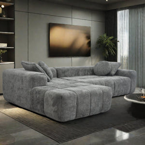 English Elm Modern Chenille Tufted Sleeper Sofa with Usb Port and Storage for Guest Rooms W1183S00009