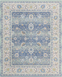 Unique Loom Whitney Bordeaux Machine Made Floral / Botanical Rug French Blue, Ivory/Light Blue/Gold/Gray/Light Green 9' 0" x 12' 0"