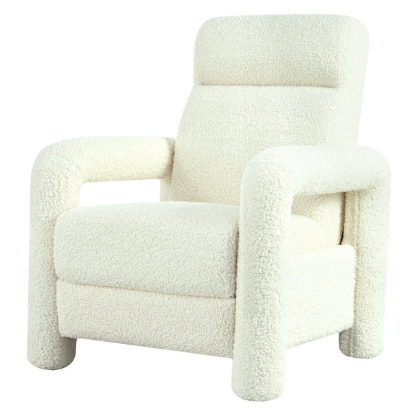 English Elm Christopher Knight Home® - 31.25" Push Back Recliner Plush Teddy Fleece Upholstered Armchair with Foam & Pocket Springs Comfort 90–120–150° Adjustments Beige N763P212864A