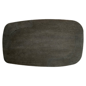 Bernhardt Bernhardt Boyle Sculptural Oak Cocktail Table With Porcini Top, Lower Shelf & Heavy-Duty Casters 565015