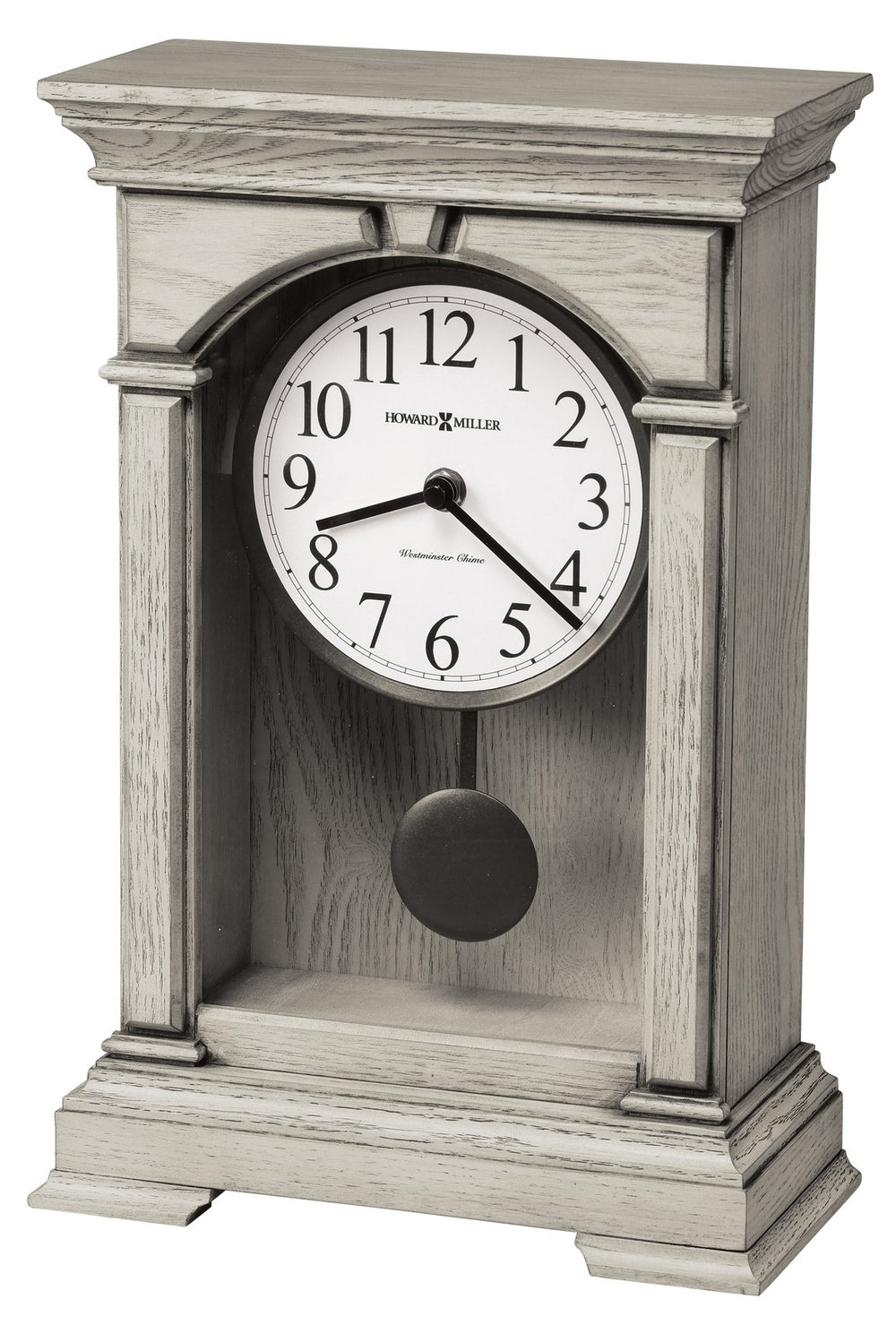 Hekman Furniture 635252 Elegant Pendulum Mantel Clock With Westminster Chimes And Nighttime Shut-off Feature  Mira Mantel Clock 635252