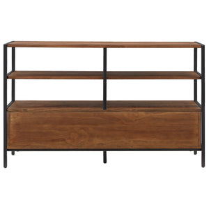 Homelegance By Top-Line Elouise Rustic Brown TV Stand Console Table Brown Wood