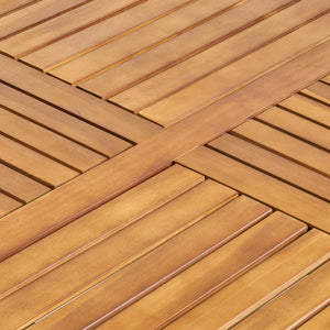English Elm Outdoor Acacia Wood Square Bistro Table with Slatted Top and Cabriole Legs 57234.00