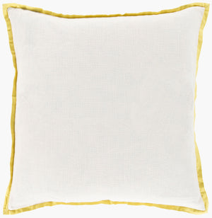 Surya Shadow Floral Fbs-001 20"X20" Elegant Accent Pillow - Global Inspired Design For Chic Home Decor Yellow Cotton,Linen Fbs003-2020d