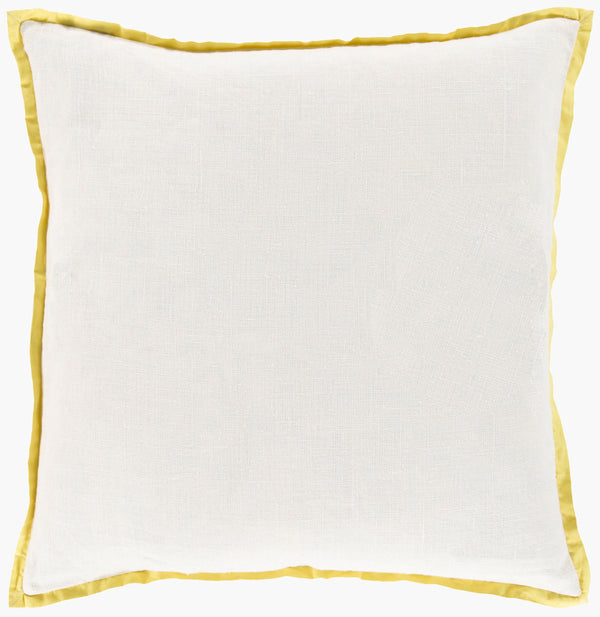 Surya Shadow Floral Fbs-001 20"X20" Elegant Accent Pillow - Global Inspired Design For Chic Home Decor Yellow Cotton,Linen Fbs003-2020d