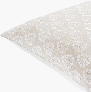 Surya Fabuleuse 18"L X 18"W Elegant Cotton Linen Accent Pillow – Cozy Décor For Sophisticated Spaces White Cotton,Linen,Cotton,Linen Fbu001-1818p