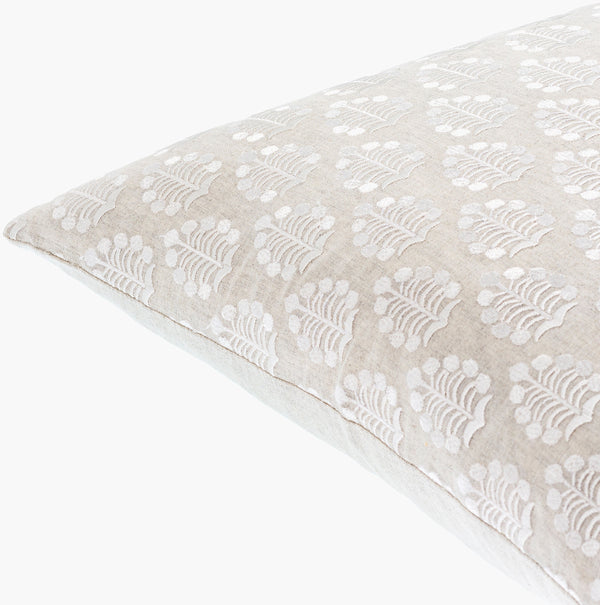 Surya Fabuleuse 18"L X 18"W Elegant Cotton Linen Accent Pillow – Cozy Décor For Sophisticated Spaces White Cotton,Linen,Cotton,Linen Fbu001-1818p