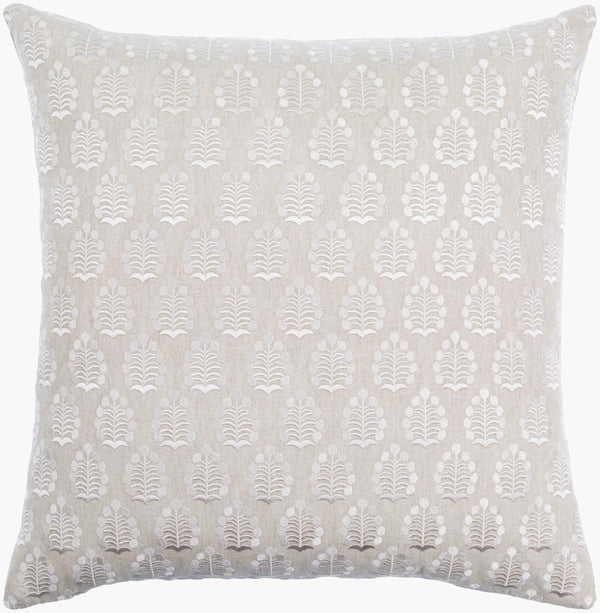 Surya Fabuleuse 18"L X 18"W Elegant Cotton Linen Accent Pillow – Cozy Décor For Sophisticated Spaces White Cotton,Linen,Cotton,Linen Fbu001-1818p