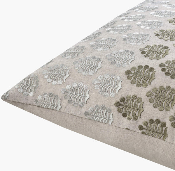 Surya Fabuleuse 18"L X 18"W Elegant Cotton Linen Accent Pillow – Cozy Décor For Sophisticated Spaces Light Beige Cotton,Linen,Cotton,Linen Fbu003-1818p