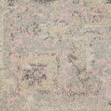 Nourison Tranquil TRA06 Machine Made Power-loomed Ornamental Border Indoor Only Vintage Farmhouse Rug Ivory Pink, Pink and Beige 100% Polypropylene 99446485472