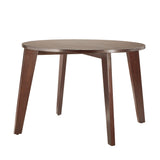 Homelegance By Top-Line Arnet Angled Leg Round Dining Table Espresso Rubberwood