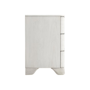 Bernhardt Bernhardt Sereno Walnut 3-Drawer Nightstand With Faux Stone Base, Soft-Close Drawers & Usb Charging 329230