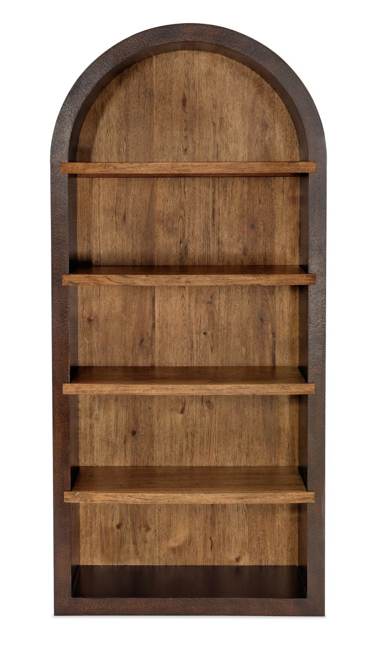 Hooker Furniture Big Sky Etagere Rustic Pecky Hickory & Maple Shelving With Dusk Metallic Finish, Distressed Charm 6700-50005-96