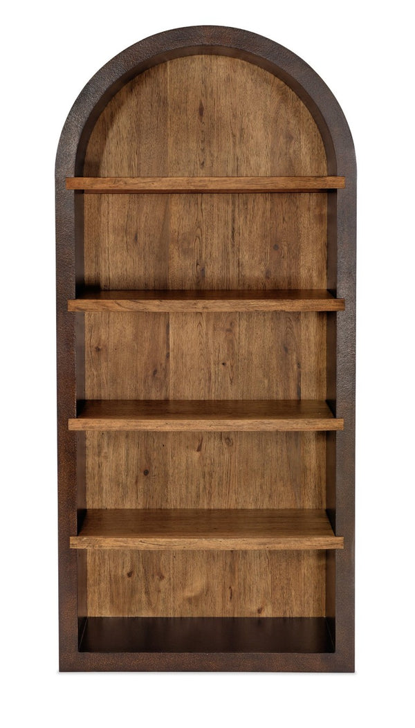 Hooker Furniture Big Sky Etagere Rustic Pecky Hickory & Maple Shelving With Dusk Metallic Finish, Distressed Charm 6700-50005-96