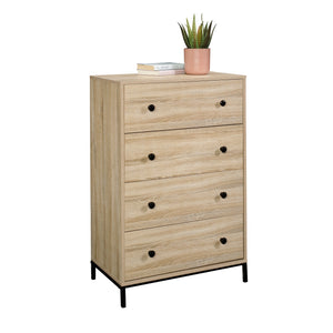English Elm 4-Drawer Chest In Warm Brown Finish - Modern Design For Stylish Storage & Organization In Any Space B356P367931