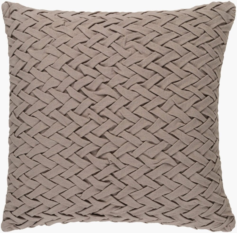 Surya Facade Woven Cotton Accent Pillow Geometric Texture Modern Square Sofa Bed Decor FC002-1818D