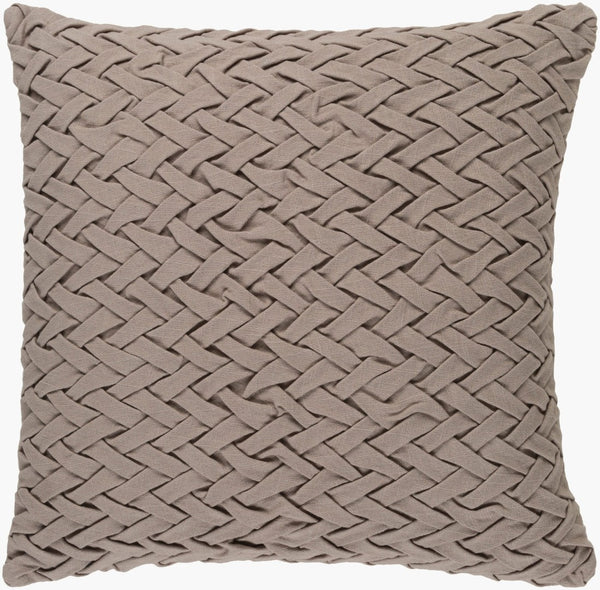 Surya Facade Woven Cotton Accent Pillow Geometric Texture Modern Square Sofa Bed Decor FC002-1818D