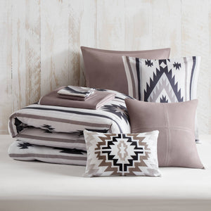English Elm 8-piece Queen Comforter Set Herringbone Microfiber Bedding with Shams and Pillows B035P482958