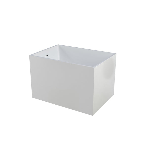 English Elm 39"×28" Freestanding Acrylic Soaker Tub Ergonomic Seat Glossy White Spa Bath T3785P380647