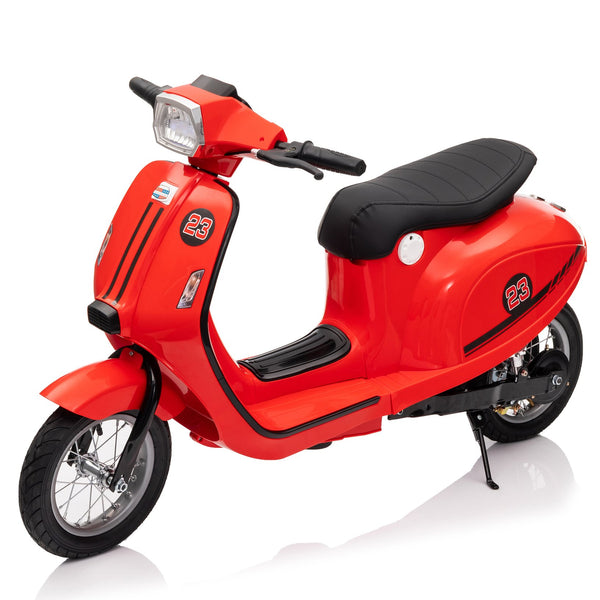 English Elm 24v Kids Electric Dirt Bike with Pneumatic Tires Suspension and Bluetooth for Ages 8-14 W1578P297812