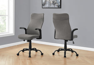 English Elm Office Chair High-Back Ergonomic Executive Seat with Headrest, Adjustable Tilt, Swivel, Casters, Modern Finish Grey 30 L x 9 W x 24 H B2710P219697