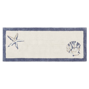 JLA Home Madison Park - Reversible High-Pile Tufted Bath Rug Coastal Shell & Seaside Motifs, Plush Cotton, Machine Washable MP72-5842