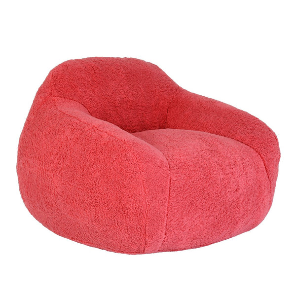 English Elm Bean Bag Chair - Oversized Memory Foam Sofa With Plush Teddy Cover For Ultimate Comfort & Style W2200P247797