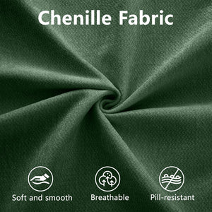 English Elm Elegant Green Chenille Sofa: Chic 3-Seater With Hidden Storage, Ergonomic Backrest & Modular Design W714S01060