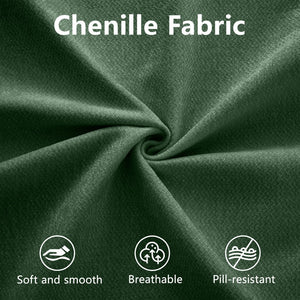 English Elm Stylish Green Chenille 2-Seater Sofa With Ottoman Storage, Ergonomic Support & Modern Elegance W714S01059-GIGA