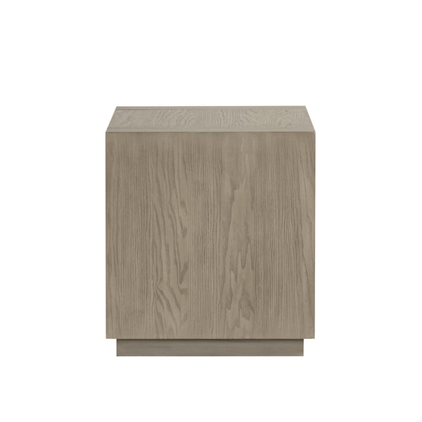 English Elm 1pc Square End Table with Open Bottom Shelf and Plinth Base, Contemporary Natural Finish Accent Piece Natural 31 L x 24 W x 16 H B2741P395384