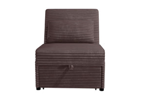 English Elm Convertible Corduroy Chair Sleeper with Pull Out Bed for Cozy Guest Rooms B089P421163