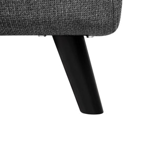 English Elm 3 Foldable Linen Chaise Lounge with Adjustable Backrest Footrest Detachable Pillow Convertible Sofa Bed for Small Spaces Grey 50.59 L x 27.76 W x 11.22 H W1716P280540