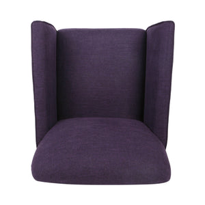 English Elm Christopher Knight Home® - CHAIR modern fabric lounge seat with compact 28.5x28.25x20.75 in dimensions, cozy supportive design Purple 63566.00PLETWD