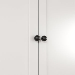 English Elm 72 Inch White Steel Pantry Cabinet with 2 Drawers, Adjustable Shelves, Anti-Tip Ventilated Organizer 72" W2735P332346