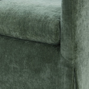 English Elm Luisa Swivel Accent Chair Skirted Tailored Silhouette for Formal Living Rooms Green B050P451387