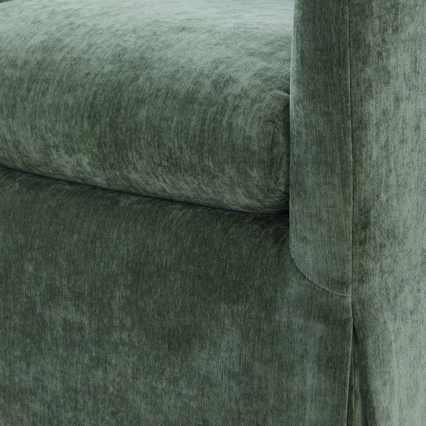 English Elm Luisa Swivel Accent Chair Skirted Tailored Silhouette for Formal Living Rooms Green B050P451387