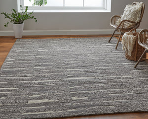 Feizy Rugs Navaro Hand-woven Wool And Viscose Abstract Rug - Modern Scandinavian Design For Cozy Spaces Gray,Taupe,Ivory Wool,Viscose Nav8914fchlivyf99