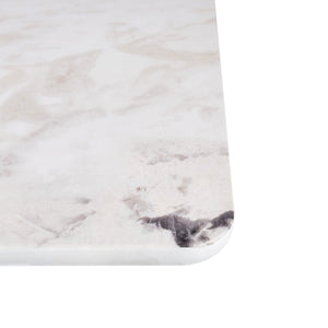 English Elm Modern Glossy White Rectangular Counter Bar Table 47.24"x18.11"x29.52" — Durable MDF, Easy Assembly, Multiuse Decor W1151S00487