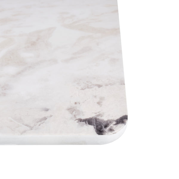 English Elm Modern Glossy White Rectangular Counter Bar Table 47.24"x18.11"x29.52" — Durable MDF, Easy Assembly, Multiuse Decor W1151S00487