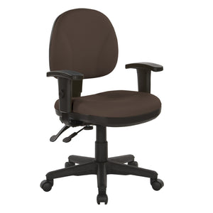 OSP Home Furnishings Sculptured Ergonomic Office Chair with Lumbar Support and Greenguard Certified Padding Java 8180-R102