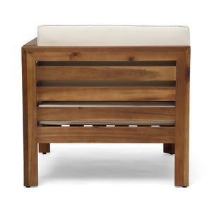 English Elm Cambridge Acacia Wood Outdoor L Shaped Sectional Sofa Set with Teak Finish Patio 63705.00BGE