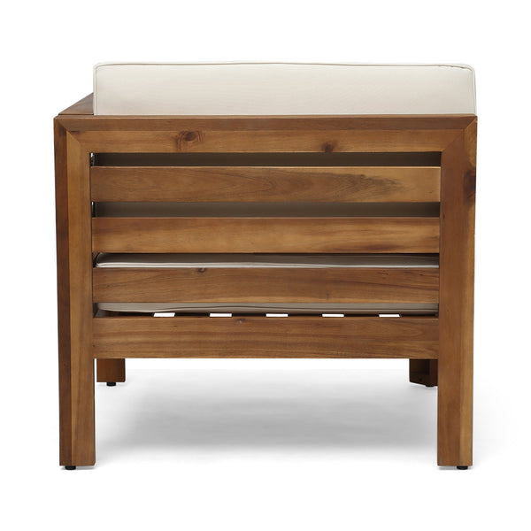 English Elm Cambridge Acacia Wood Outdoor L Shaped Sectional Sofa Set with Teak Finish Patio 63705.00BGE